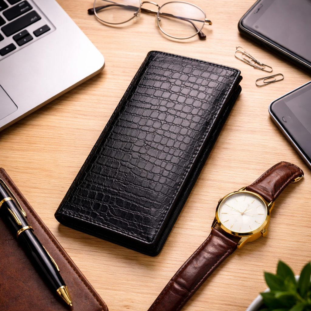 Long leather Wallet for Men